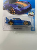 Hot Wheels 1/64 Porsche 993 GT2 Blue - Damaged Card