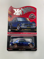 Hot Wheels RLC 1/64 1972 Nissan Skyline H/T 2000GT-R w/ Button, no Patch Blue - Damaged Card