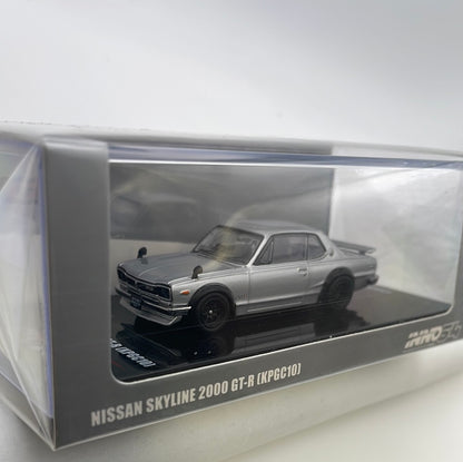 Inno64 1/64 Nissan Skyline 2000 GT-R (KPGC10) Silver - IN64-KPGC10-SIL