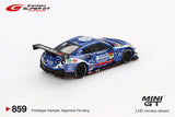 Mini GT 1/64 Nissan GT-R NISMO GT3 #56 2023 Super GT Series " REALIZE NISSAN MECHANIC CHALLENGE GT-R" Kondo Racing Blue