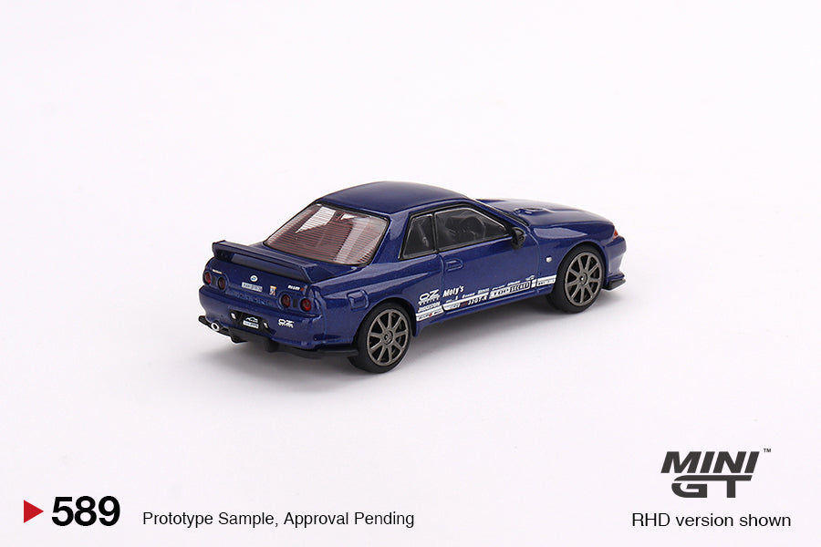 Mini GT 1/64 Nissan Skyline GT-R Top Secret  VR32 Metallic Blue