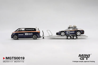 Mini GT 1/64 Porsche 911 Dakar #718 / Volkswagen ID. Buzz / Porsche Centrum Gelderland Roughroads Set - MGTS0019