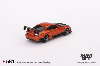 Mini GT 1/64 Nissan Silvia S15 D-MAX Metallic Orange
