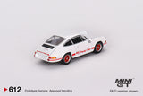 Mini GT 1/64 Porsche 911 Carrera RS 2.7 Grand Prix White with Red Livery