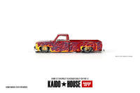 Mini GT x Kaido House 1/64 Chevrolet Silverado Dually On Fire V1 Red