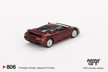 Mini GT 1/64 Bugatti EB110 GT Dark Red Metallic
