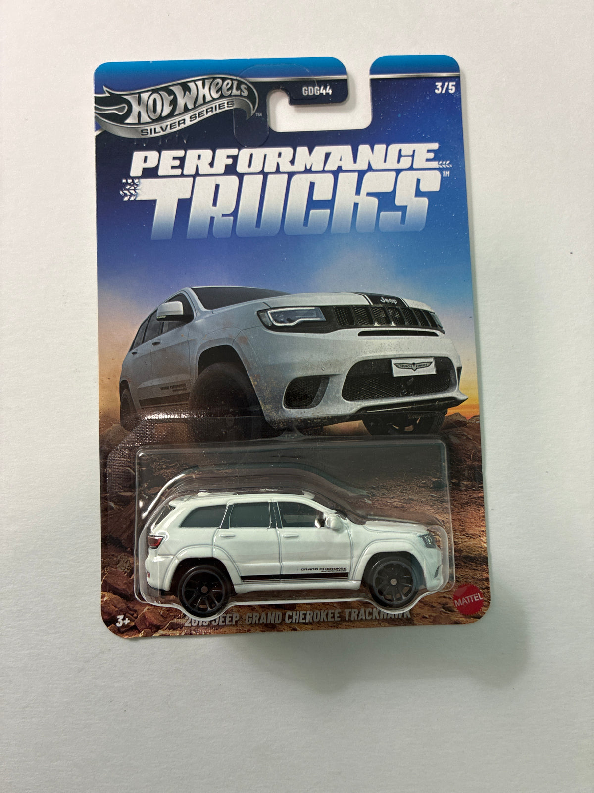 Hot Wheels 1/64 Silver Series Performance Trucks 2019 Jeep Grand Cherokee Trackhawk White - JKX73