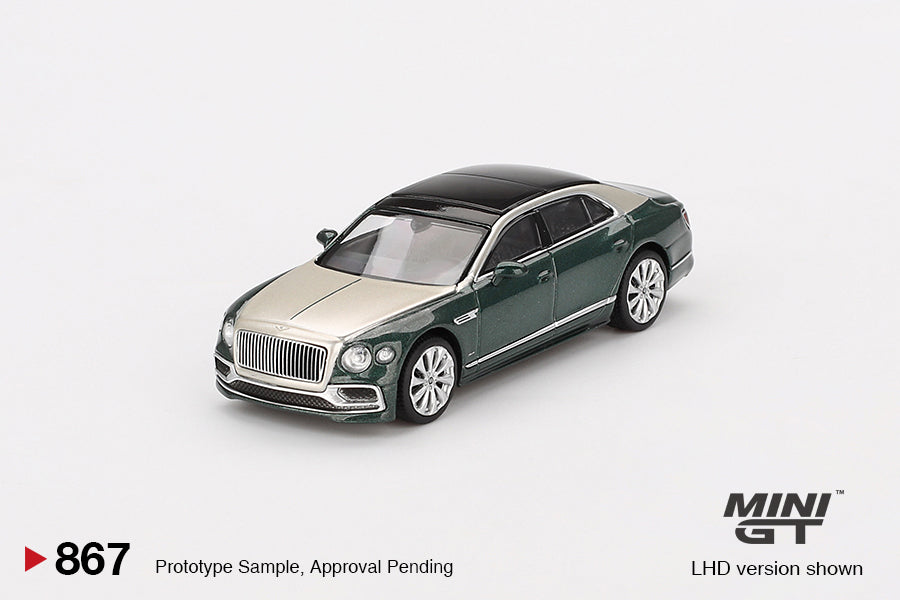 Mini GT 1/64 Bentley Flying Spur White Sand Verdant Green