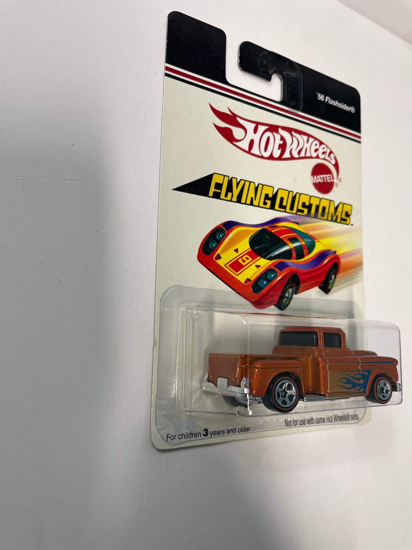 Hot Wheels 1/64 Flying Customs ‘56 Flashsider Orange - Damaged Box