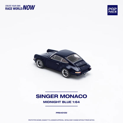Pop Race 1/64 Porsche Singer Monaco Blue - PR64-100