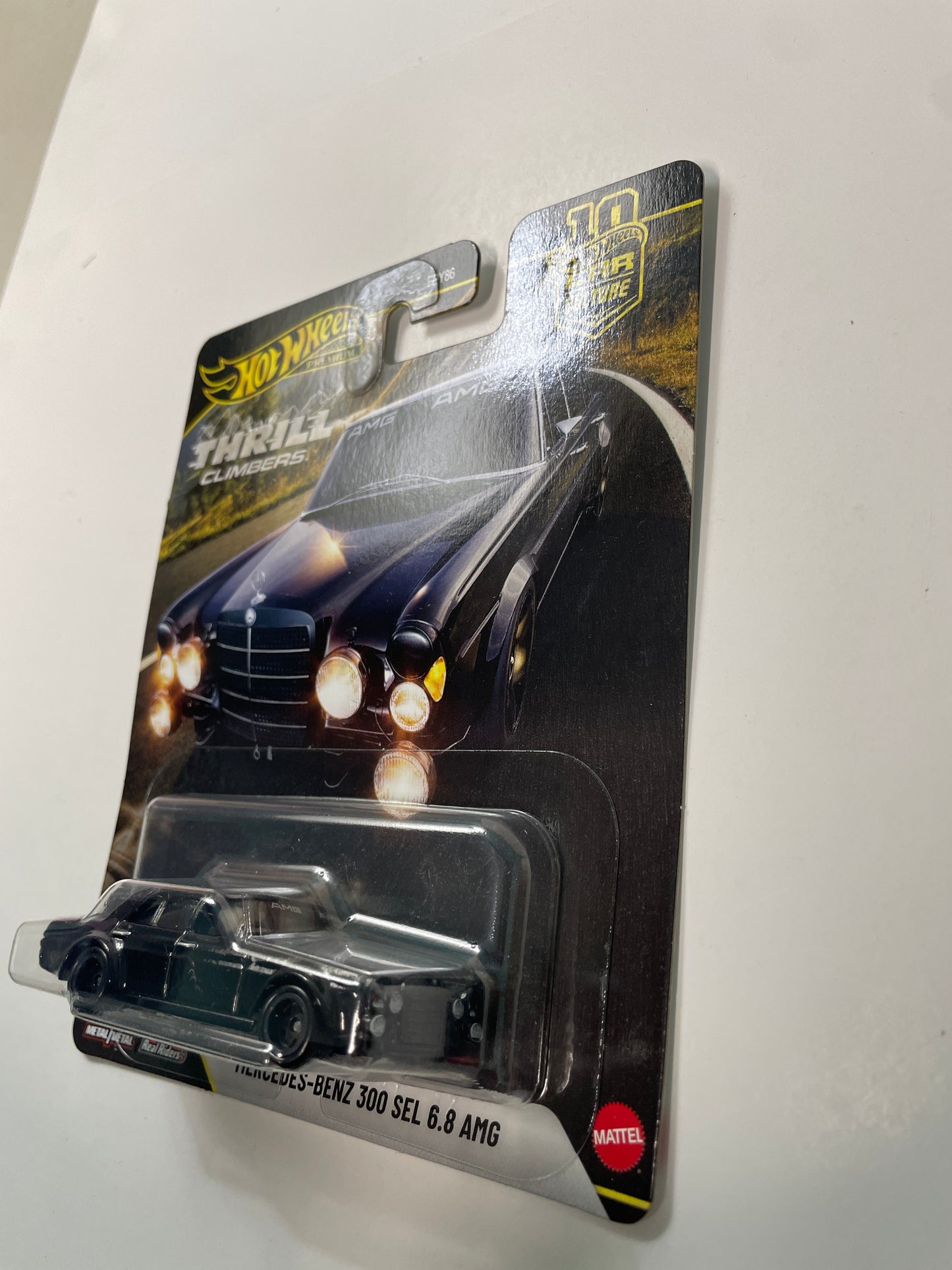 Hot Wheels 1/64 Car Culture Thrill Climbers Mercedes-Benz 300 Sel 6.8 AMG Black - JKF20