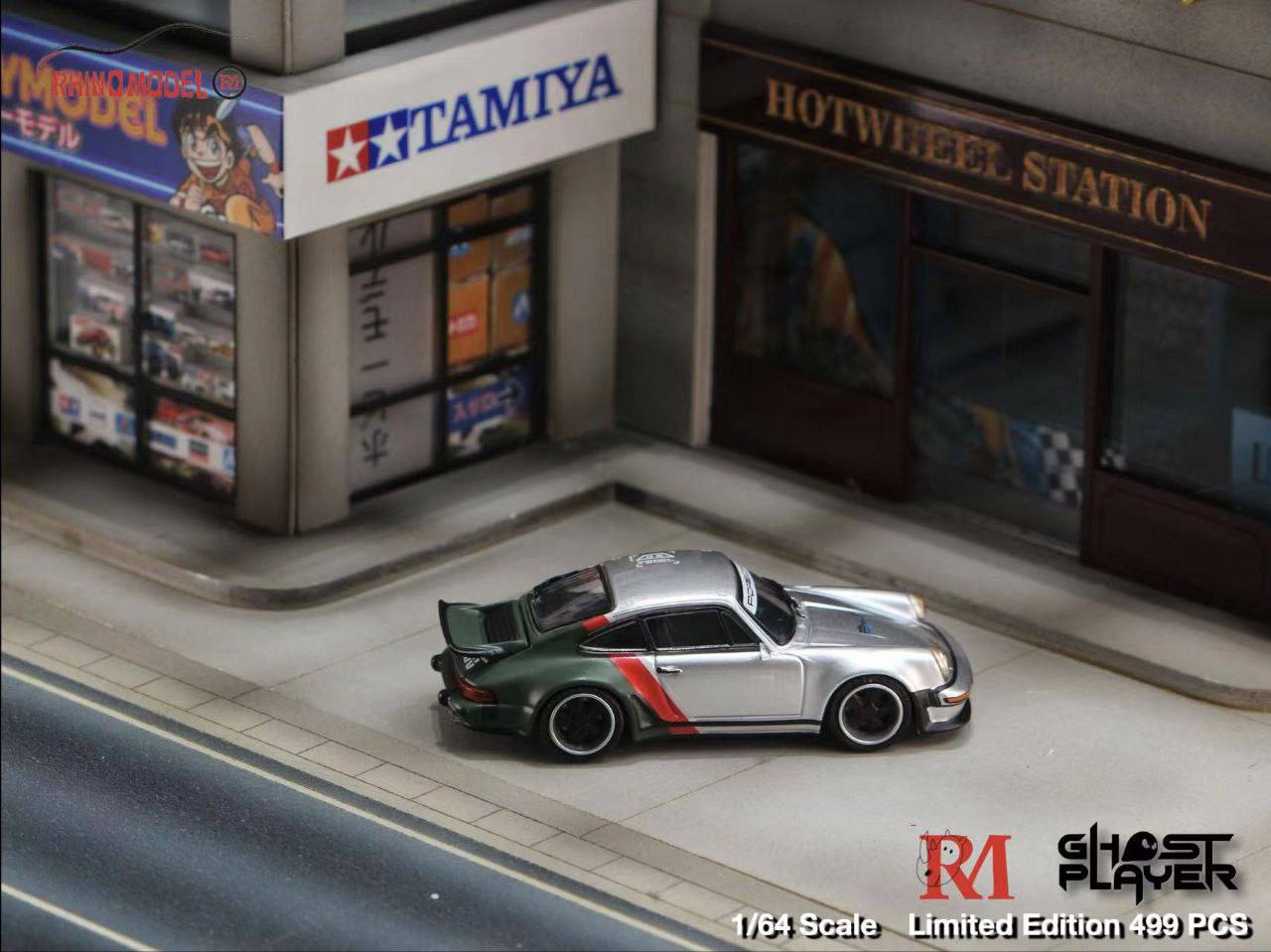 Ghost Player 1/64 Porsche Singer Turbo Study Cyberpunk Livery Silver