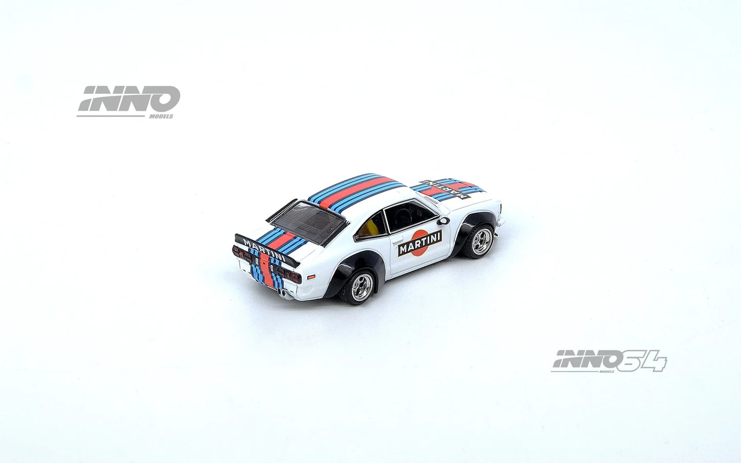 Inno64 1/64 Mazda Savanna RX-3 Martini Racing Livery White & Blue