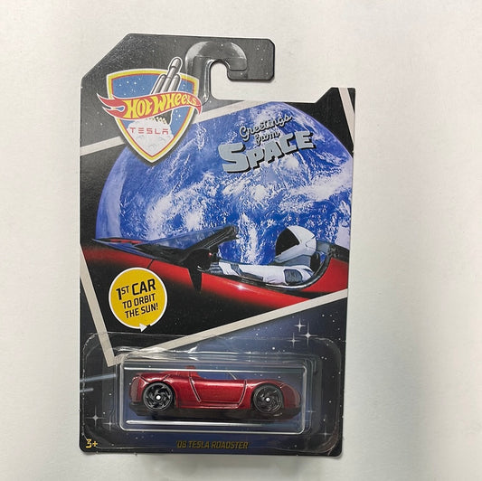 Hot Wheels 1/64 Greetings from space ‘08 Tesla Roadster Red