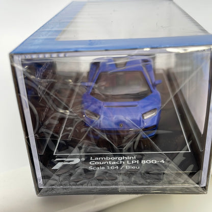 Postercars 1/64 n16 Hypercar League Collection Lamborghini Countach LPI 800-4 Bleu Blue