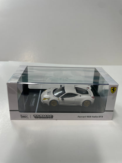 Tarmac Works X iXO Models 1/64 Ferrari 458 Italia GT3 White - ROAD64 - T64R-074-WH