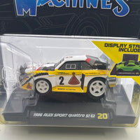 1/64 Muscle Machines 1986 Audi Sport Quattro S1 E2 #2 White & Yellow - Damaged Card