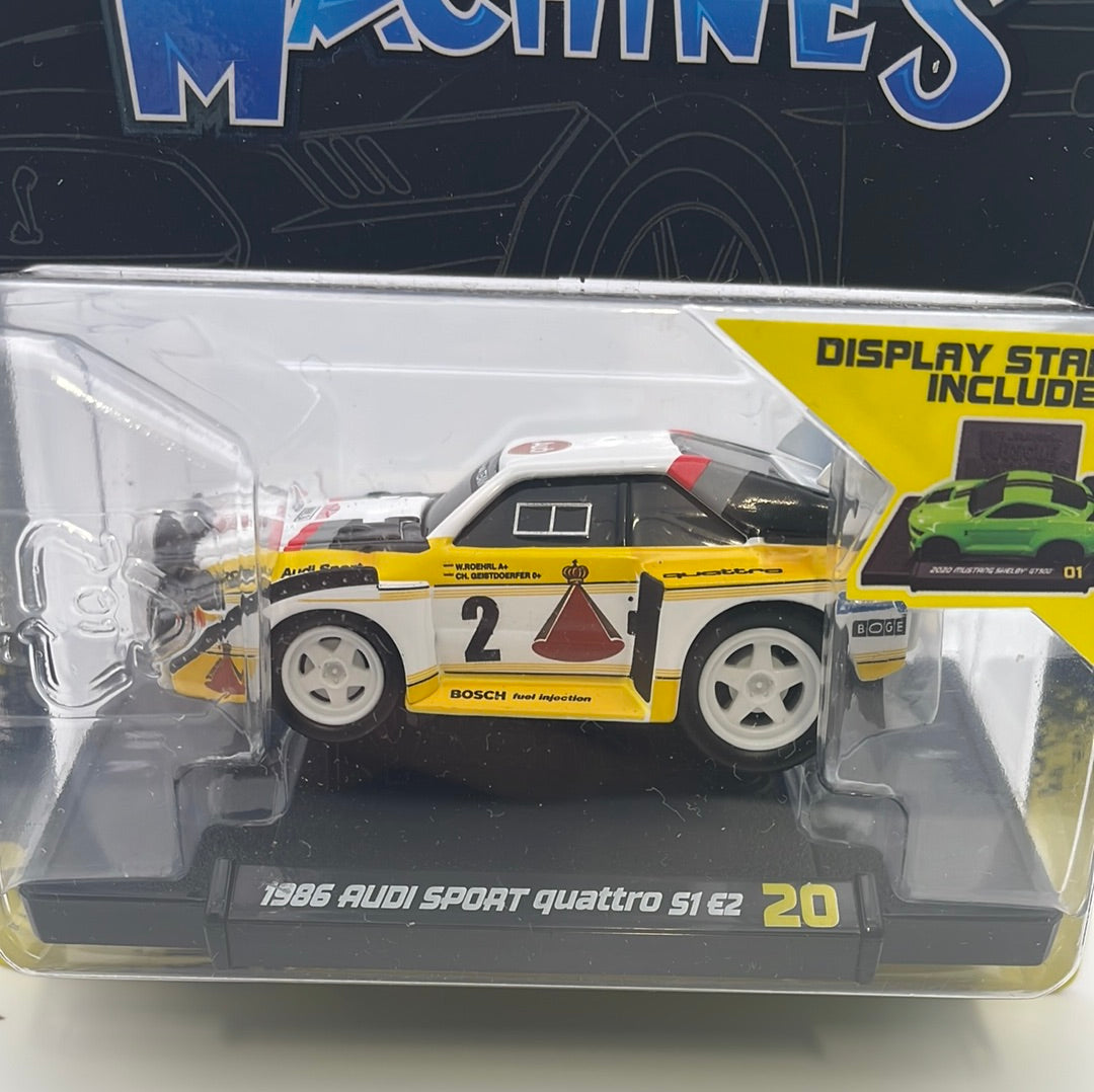 1/64 Muscle Machines 1986 Audi Sport Quattro S1 E2 #2 White & Yellow