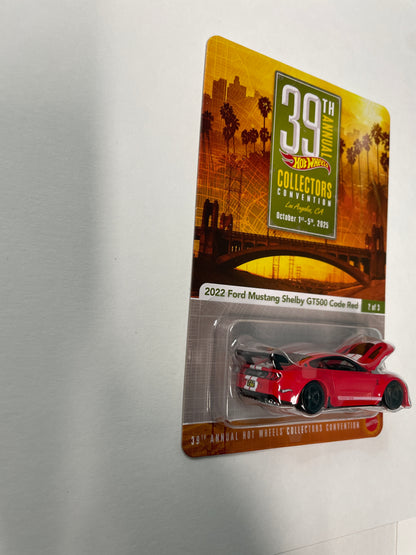 Hot Wheels 1/64 39th Annual Collectors Convention Los Angeles 2022 Ford Mustang Shelby GT500 Code Red