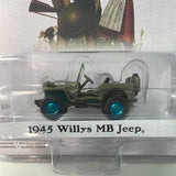 *Walmart Chase* Greenlight 1/64 Norman Rockwell Series 4 1945 Willys MB Jeep Green