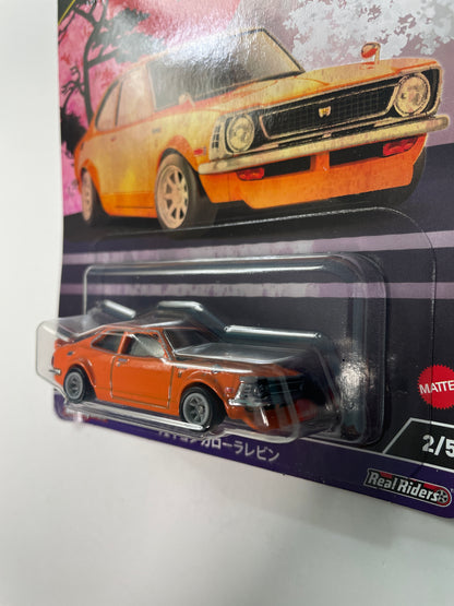 Hot Wheels 1/64 Car Culture Japan Historics 4 ‘72 Toyota Corolla Levin Orange - HRV69 - Damaged Card