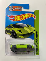 Hot Wheels 1/64 Lamborghini Sesto Elemento Green - Damaged Card