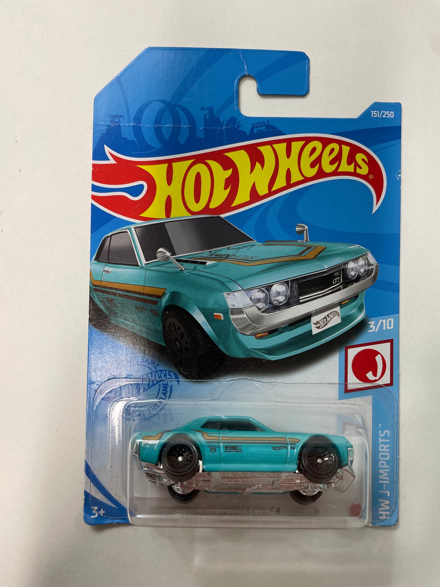 Hot Wheels 1/64 ‘70 Toyota Celica Teal - Damaged Box
