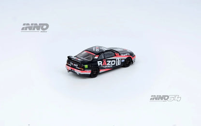 Inno64 1/64 Nissan Skyline GT-R (R33) n11 Razo Trampio Sendan Highland 1995 Winner Black - IN64-R33R-RAZO