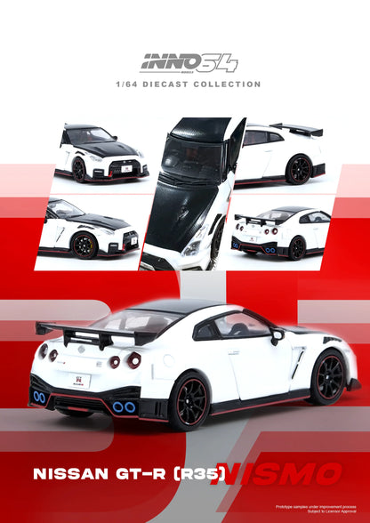 Inno64 1/64 Nissan GT-R (R35) Nismo White & Black