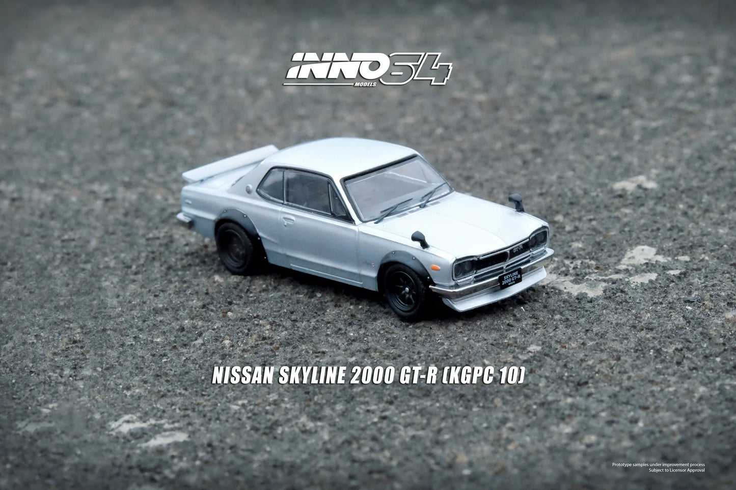 Inno64 1/64 Nissan Skyline 2000 GT-R (KPGC10) Silver - IN64-KPGC10-SIL