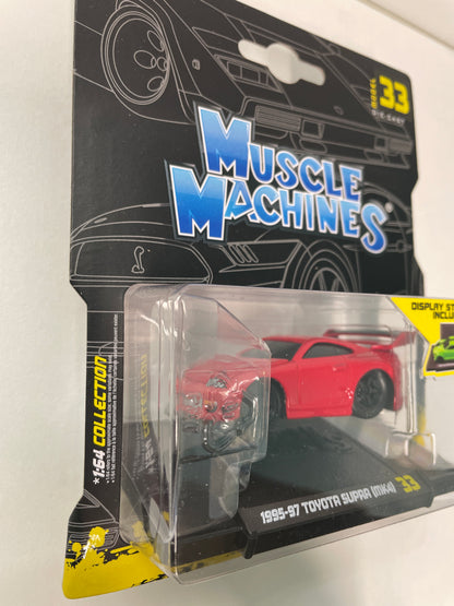 Muscle Machines 1/64 1995-97 Toyota Supra (MK4) Red - Damaged Card