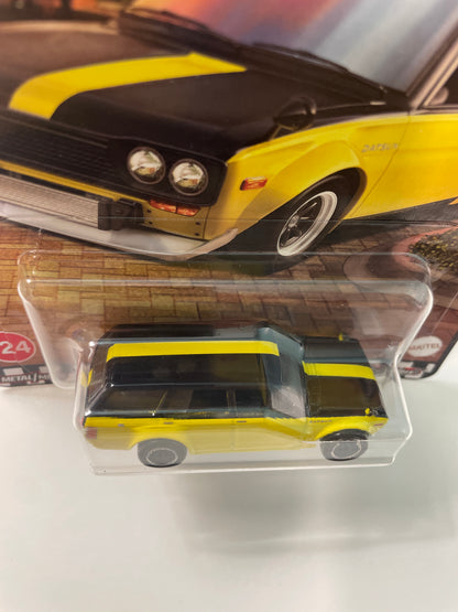 Hot Wheels 1/64 Boulevard Mix B Datsun 510 Wagon Yellow