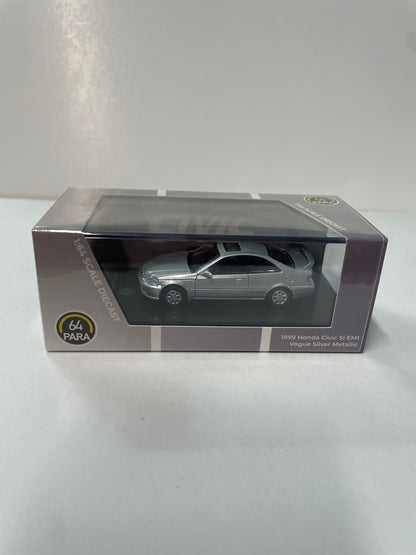 Para64 1/64 1999 Honda Civic Si EM1 Vogue Silver Metallic
