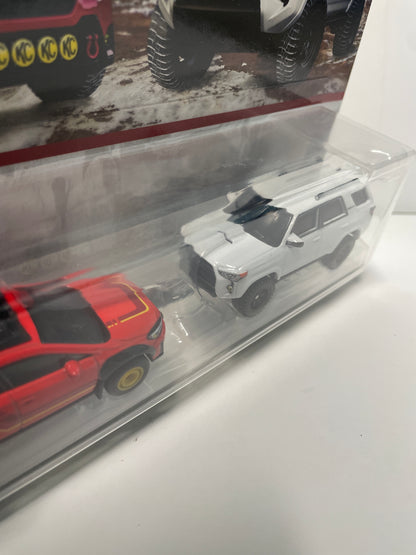 Hot Wheels 1/64 Premium Car Culture 2 Pack Subaru Crosstrek Red & 2018 Toyota 4Runner White - JBK98