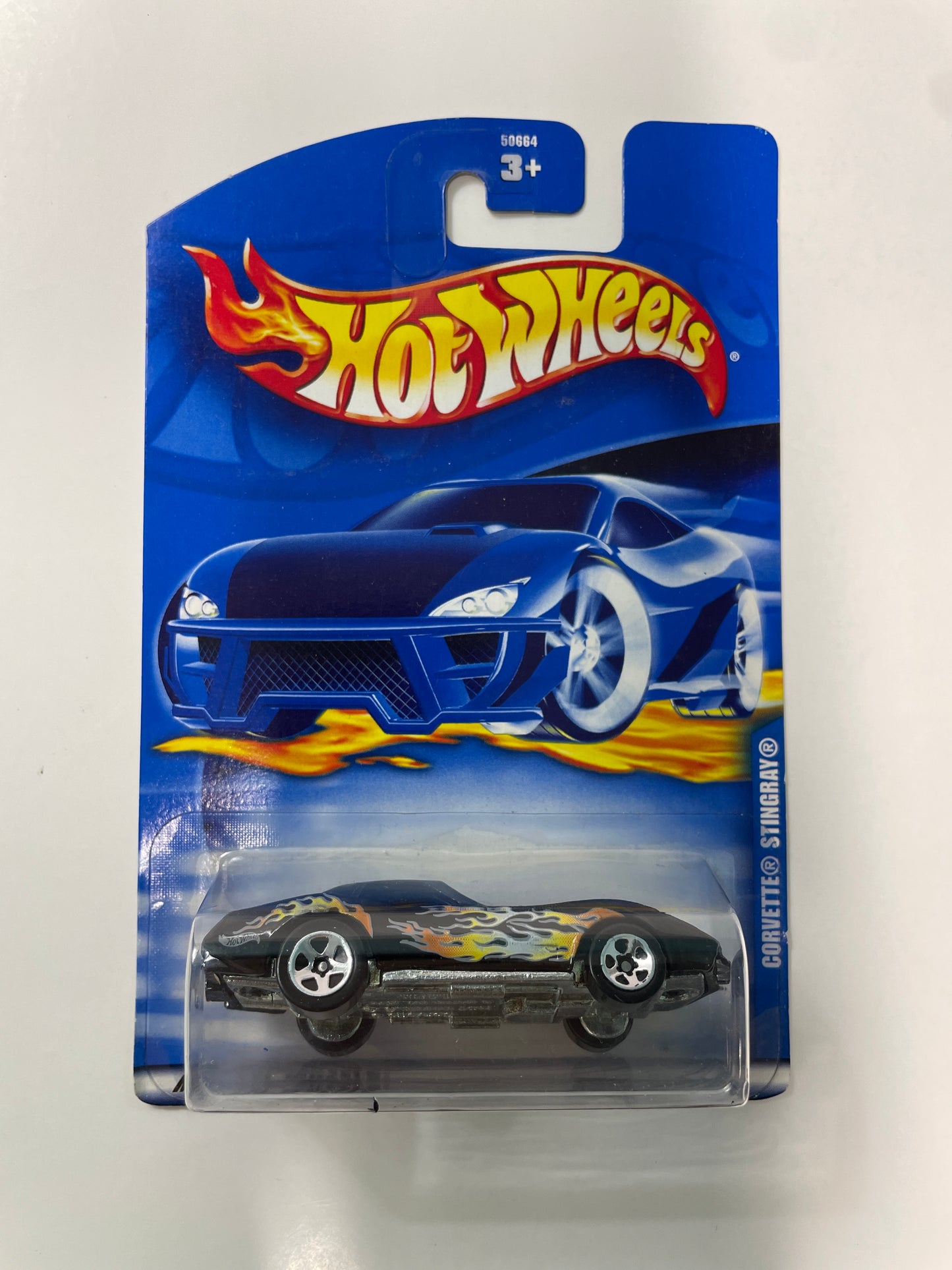 Hot Wheels 1/64 Corvette Stingray Black - Damaged Box