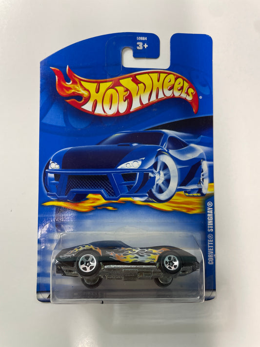 Hot Wheels 1/64 Corvette Stingray Black - Damaged Box
