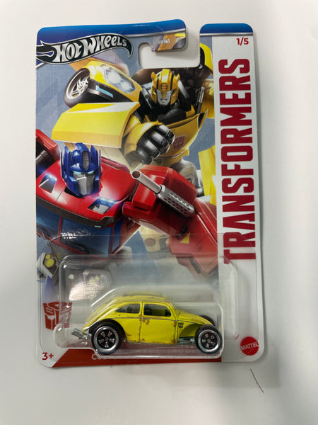 Hot Wheels 1/64 Transformers Custom Volkswagen Beetle Yellow