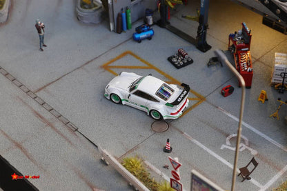 Star Model 1/64 Porsche RWB 964 White w/ Green Rims