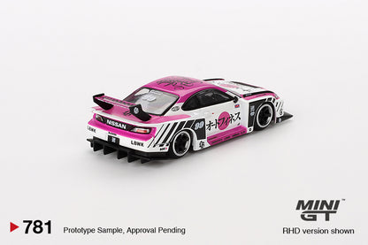 Mini GT 1/64 Nissan Silvia (S15) LB-Super Silhouette  Auto Finesse SEMA 2023 White & Pink