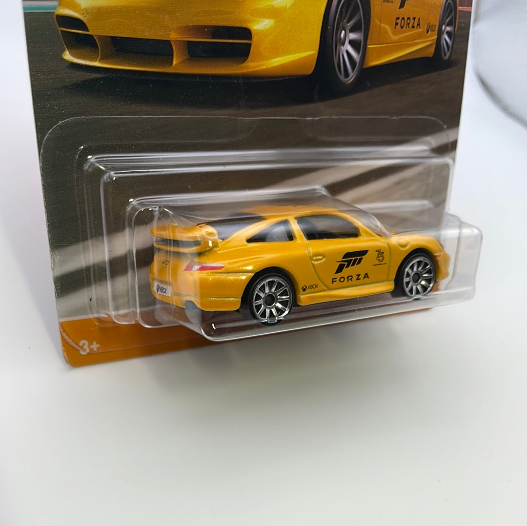 Hot Wheels 1/64 Forza Porsche 911 GT3 Yellow - Damaged Card