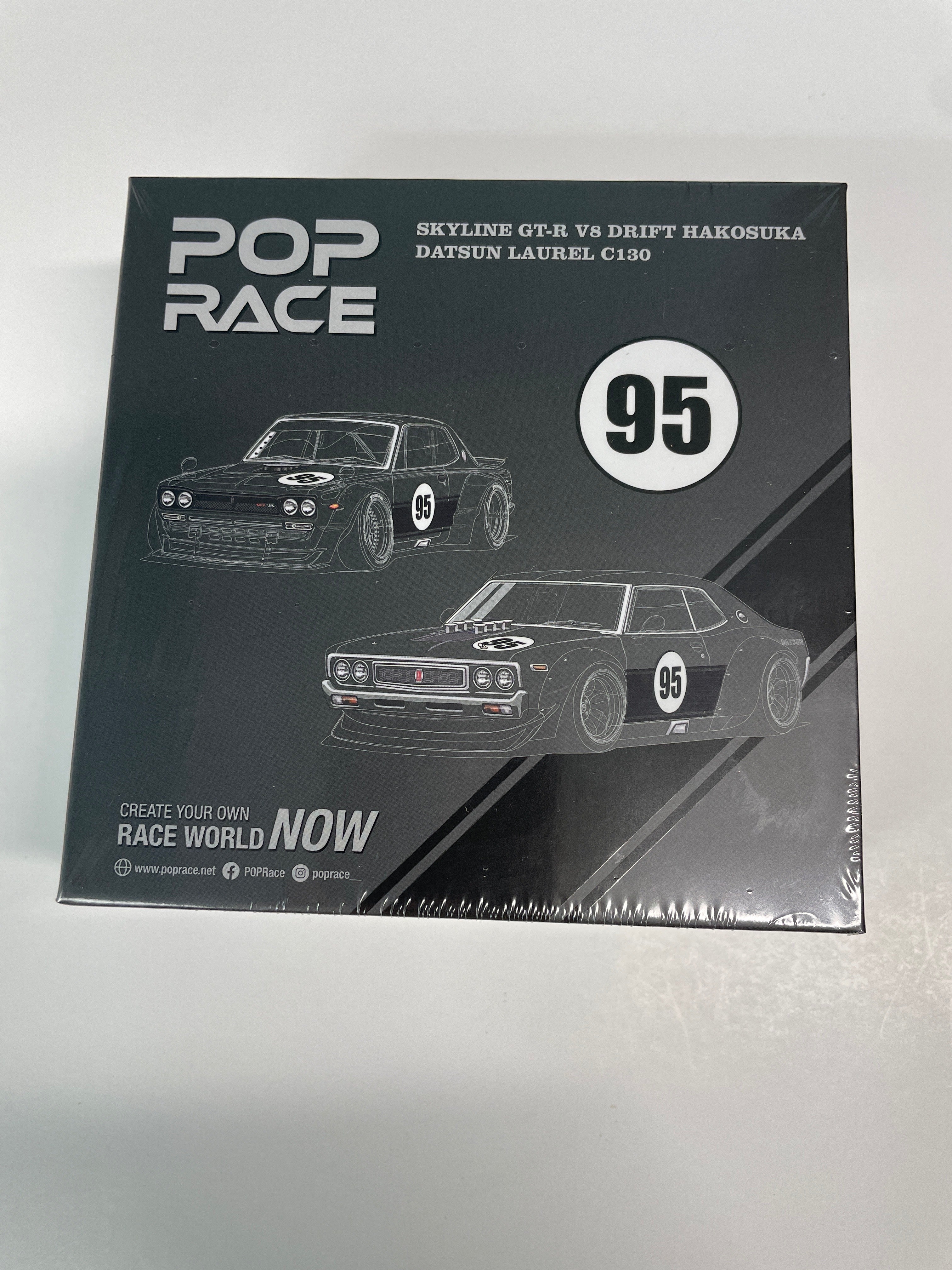 ミニカー POPRACE 1/64 Laurel C130 & GT-R V8 Drift SKYLINE GT-R V8