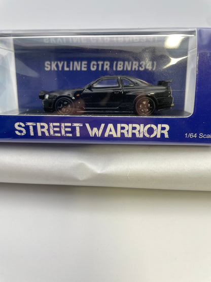 Street Warrior 1/64 Nissan Skyline GT-R BNR34 Z-Tune Drift Black