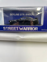 Street Warrior 1/64 Nissan Skyline GT-R BNR34 Z-Tune Drift Black