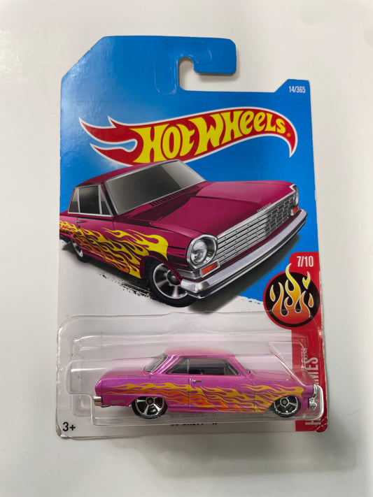 Hot Wheels 1/64 ‘63 Chevy ll Pink - Damaged Box