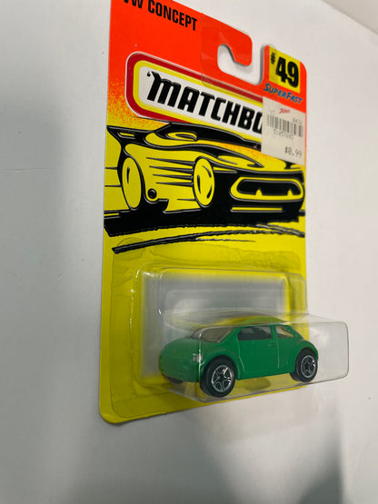 Matchbox 1/64 SuperFast Volkswagen Concept Green - Damaged Box
