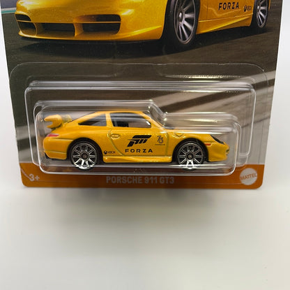 Hot Wheels 1/64 Forza Porsche 911 GT3 Yellow - Damaged Card