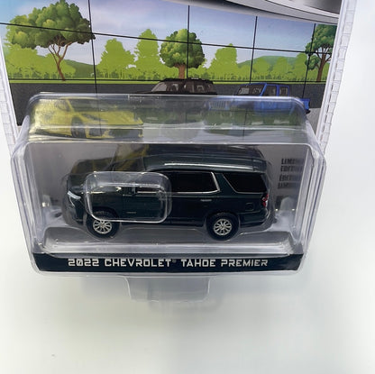 Greenlight 1/64 Showroom Floor 2022 Chevrolet Tahoe Premier Evergreen Grey Metallic