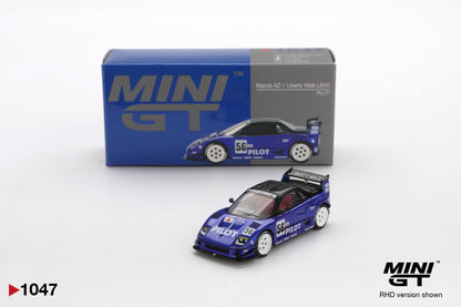 Mini GT 1/64 Mazda AZ-1 Liberty Walk LB40 PILOT Blue - MGT01047