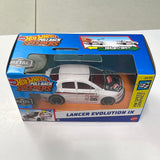 1/43 Hot Wheels Pull-Back Speeders Mitsubishi Lancer Evolution IX White