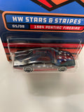 Hot Wheels 1/64 Stars & Stripes 1984 Pontiac Firebird Black & Red - Damaged Card